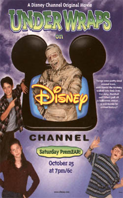 Under Wraps 1997 Disney Channel poster, with Harold inside the Mouse Ears logo